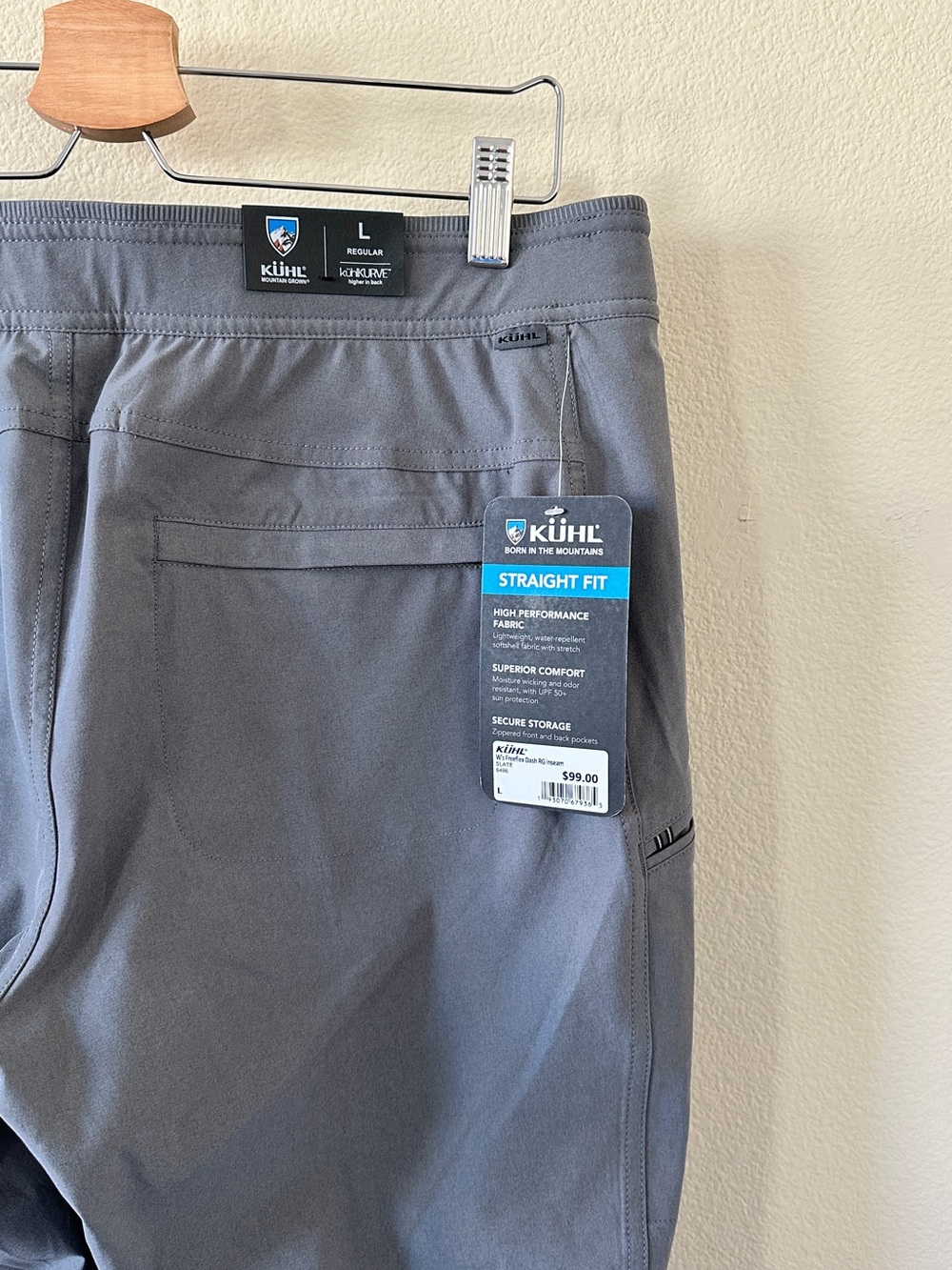 KÜHL Gray Freeflex Dash Straight Fit Higher Back Jogger Size L - Picture 8 of 13